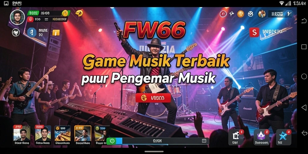Tampilan gameplay FW66 dengan tantangan musik yang seru.