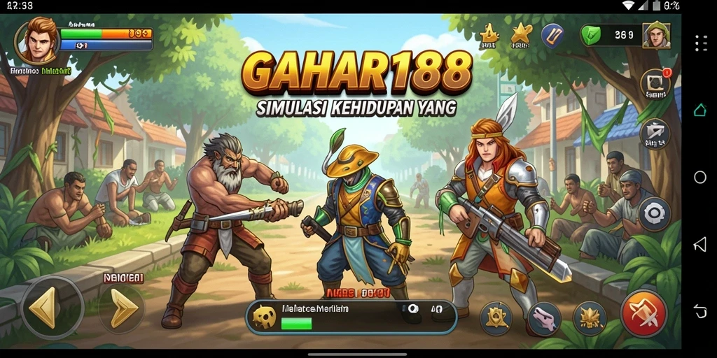 Tampilan menarik dari gameplay GAHAR188 yang penuh warna.