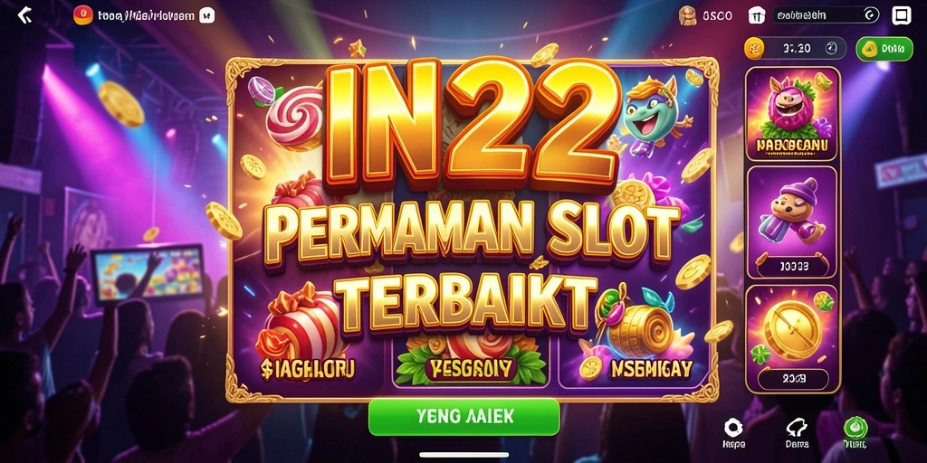 Tampilan screenshot IN22 yang menunjukkan keseruan permainan Slot.