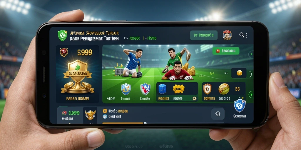 Screenshot utama SL999 menampilkan antarmuka aplikasi Sportsbook yang menarik.