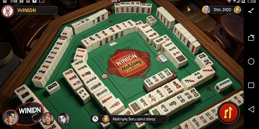 Screenshot gameplay WINIDN yang menampilkan aksi Mahjong.